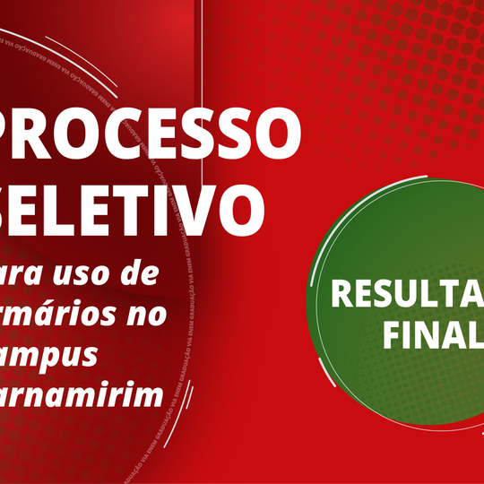 #14239 Publicado resultado de seleção para uso de armários no Campus
