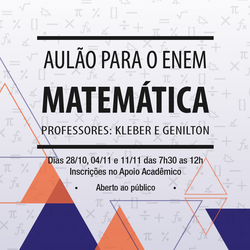 #14277 Aulão de Matemática acontece no próximo sábado (4) 