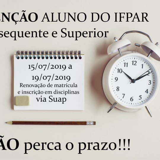 #14722 Secretaria Acadêmica informa período de rematrícula para alunos
