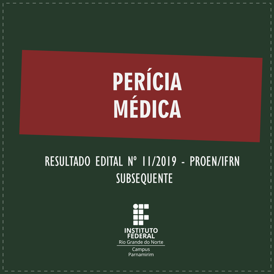 #14830 Divulgado resultado da Perícia Médica