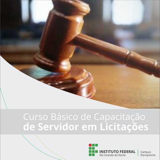 #14932 Inscrições abertas para curso básico em Licitações