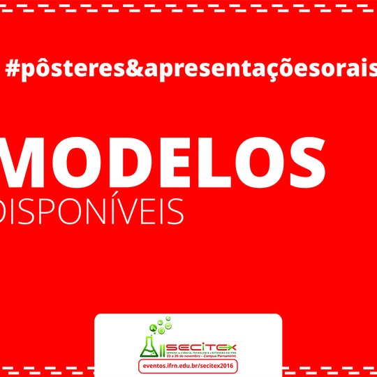 #15086 Disponibilizados os modelos de apresentação oral e pôster