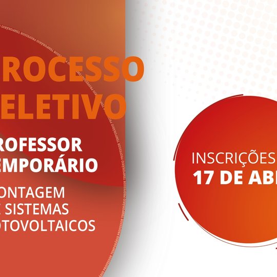 #15134 Professor temporário para curso do programa Qualifica Mais: inscrições prorrogadas