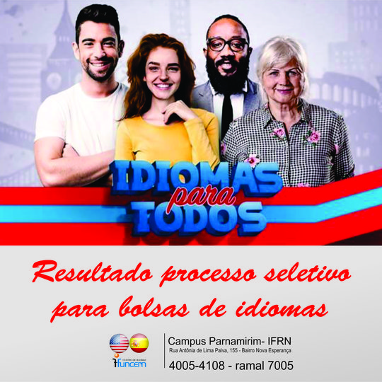 #15349 Divulgado resultado dos contemplados com as bolsas de idiomas