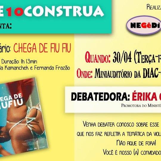 #15719 "CINE10CONSTRUA" exibirá documentário no dia 30 de abril