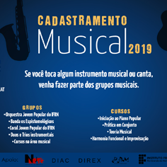 #15811 Inscrições para os projetos musicais do Campus Natal-Central abrem no dia 08 de março