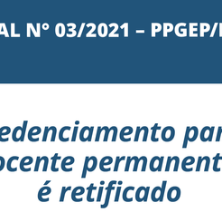 #15880 Programa de Pós-Graduação retifica Edital de seleção