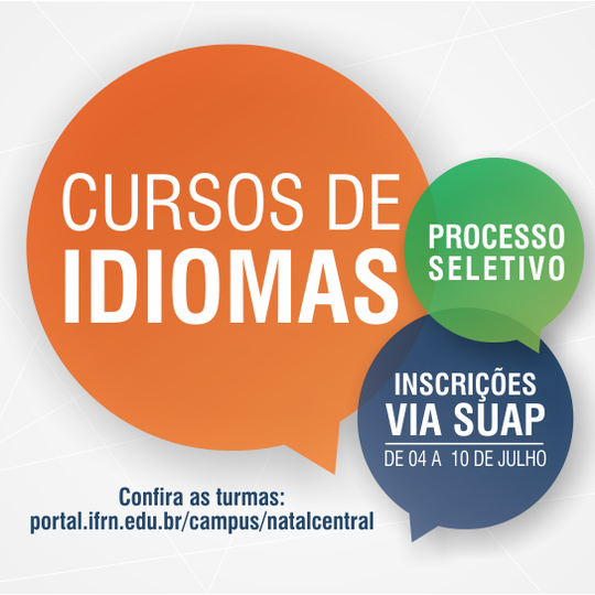 #15892 Estudantes do CNAT podem se inscrever em cursos de idiomas