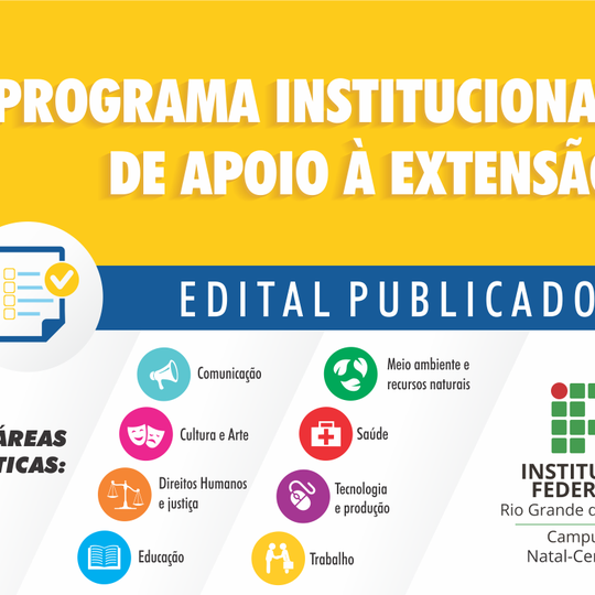 #16120 Campus Natal-Central prorroga prazo do edital dos projetos de extensão