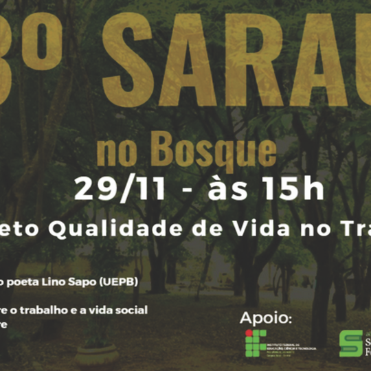 #16482 "Sarau no Bosque" acontece no próximo dia 29/11