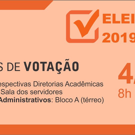#16528 Eleições para reitor e diretores-gerais acontecem nesta quarta-feira (4)