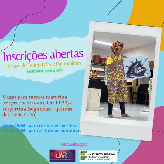 #16777 Abertas novas vagas para Grupo de Teatro Falas e Pantomimas