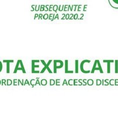 #16790 Ensino divulga nota sobre editais 2020.2 para cursos técnicos