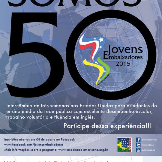 #16832 Alunos do IFRN realizarão palestra sobre Jovens Embaixadores na próxima segunda-feira, 04/08