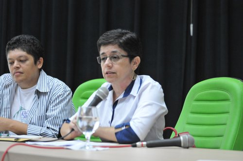 Maria Margarida Machado (UFG) na conferência de encerramento. Foto: Wenderval Gomes