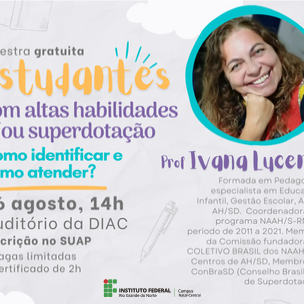#17445 CNAT realiza palestra sobre estudantes com Altas Habilidades e Superdotação