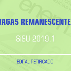 #17463 CNAT divulga retificação 03 do Edital 03/2019, referente às vagas do SISU