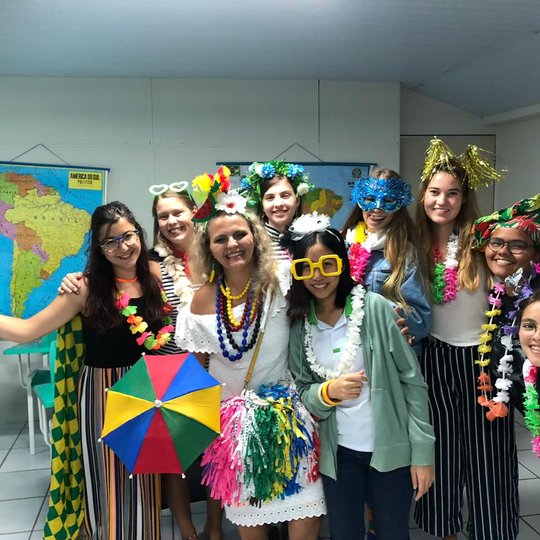 #17488 Ex-intercambistas estrangeiras do CNAT visitam a Instituição em viagem a Natal