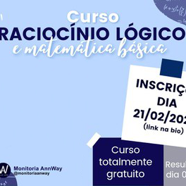 #17917 Abertas inscrições para Curso de Raciocínio Lógico e Matemática Básica