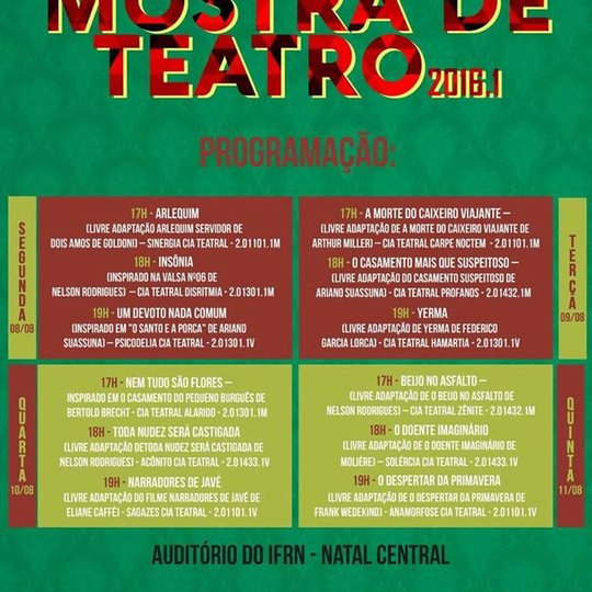 #18067 Vem aí a Mostra de Teatro 2016.1