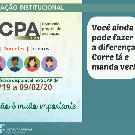 #18249 Prazo para responder à autoavaliação institucional é até o dia 09/02