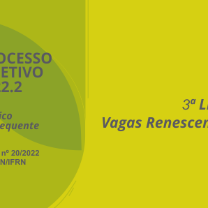 #18347 Publicada 3ª lista de vagas remanescentes dos Cursos Técnicos Subsequentes