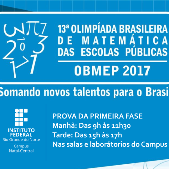 #18626 Prova da primeira fase da OBMEP é aplicada nesta terça-feira (6)