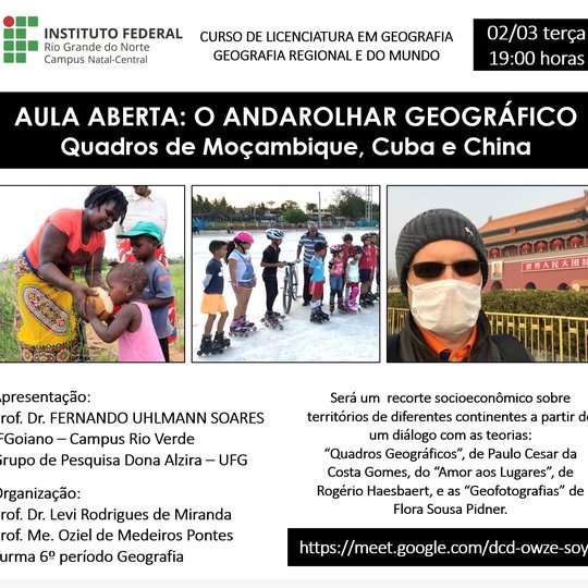 #18757 Curso de Licenciatura em Geografia promove evento remoto