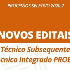 #18868 Divulgados novos editais para 1343 vagas em cursos técnicos