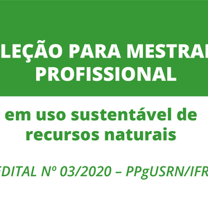 #18915 IFRN abre inscrições para Mestrado Profissional