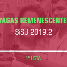 #18954 Publicada lista de vagas remanescentes para segundo semestre do SISU 2019
