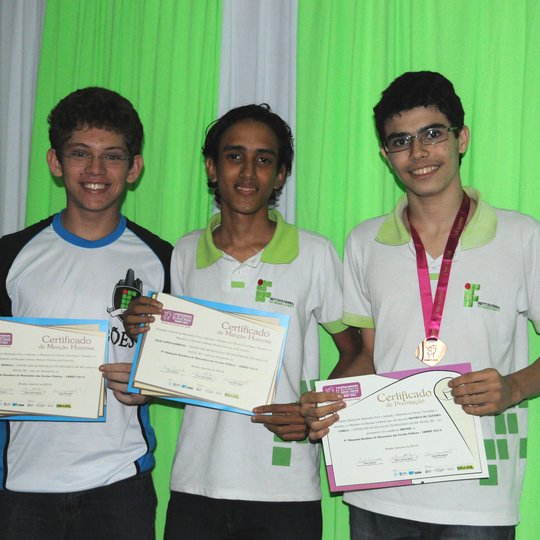 #18992 Alunos do CNAT recebem premiação da 9ª Edição da OBMEP