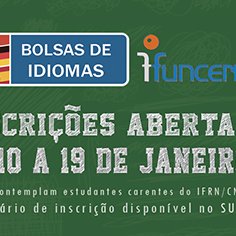 #19055 Abertas inscrições para Bolsas de Idiomas nos cursos da FUNCERN