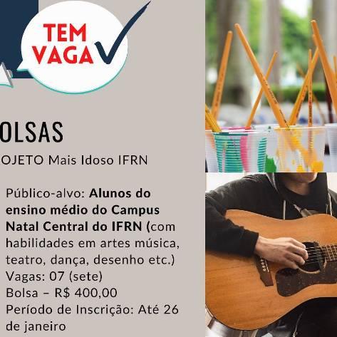 #19351 CNAT divulga Edital com seleção de vagas para bolsistas do projeto "Mais Idoso IFRN"