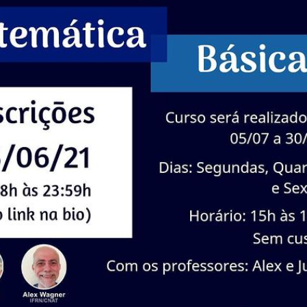 #19384 Curso de Matemática Básica abre inscrições no dia 25/06