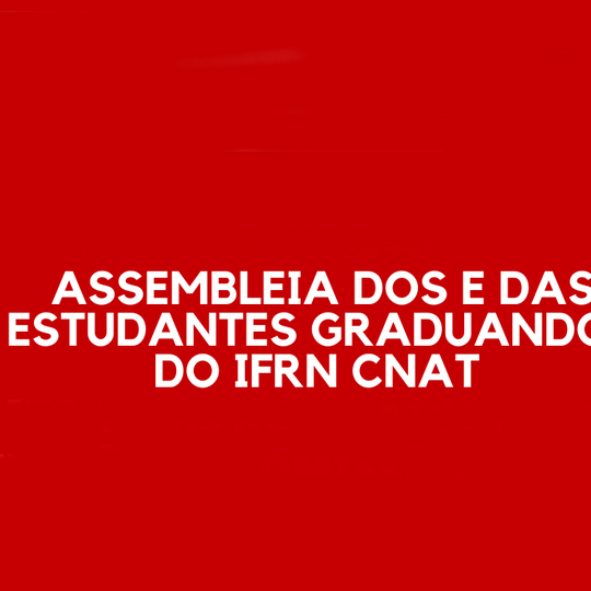#19537 Diretório Acadêmico convoca alunos para Assembleia Geral no dia 11/02