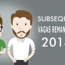 #19756 Inscrições para vagas remanescentes do Subsequente 2014.2 estão abertas