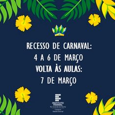 #19904 Campus Natal-Central divulga nota sobre recesso de carnaval 