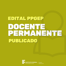 Edital PPGEP Docente Permanente - Publicado