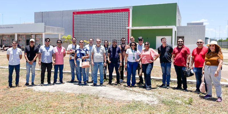 Equipe em visita técnica ao Campus IFRN - Touros. Foto: cedida