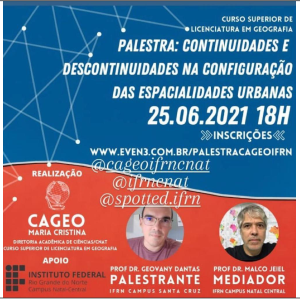 #20121 CAGEO promove palestra "Continuidades e descontinuidades na configuração das espacialidades urbanas"