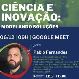#20122 Palestra "Ciência e Inovação: Modelando Soluções" está com inscrições abertas