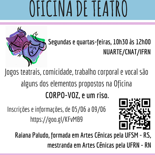 #20196 Inscrições para oficina “CORPO-VOZ, e um riso” começam nesta segunda-feira (5)