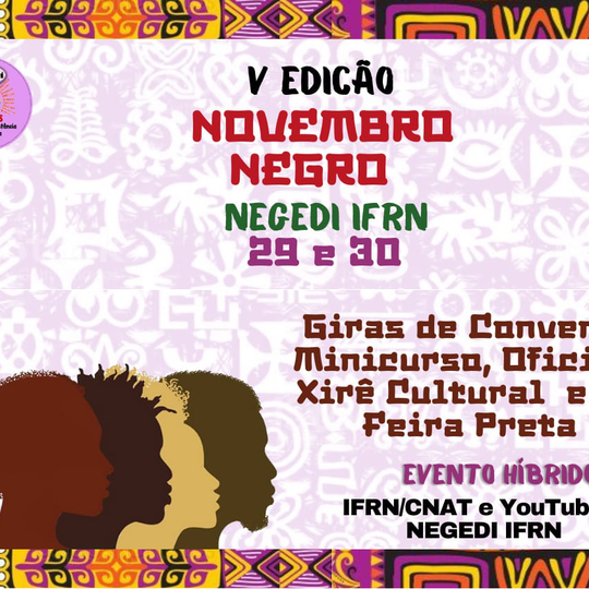 #20244 Encontro do NEGÊDI acontecerá nos dias 29 e 30 de novembro