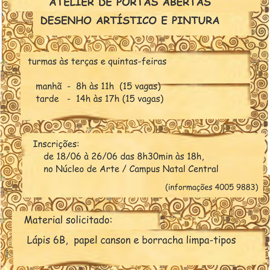 #20259 Ateliê de Portas Abertas abre inscrições nesta quinta-feira (18)