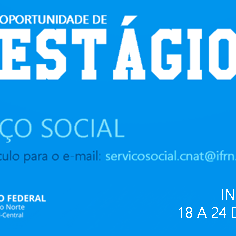 #20393 Campus oferta 01 vaga de estágio para alunos de graduação em Serviço Social