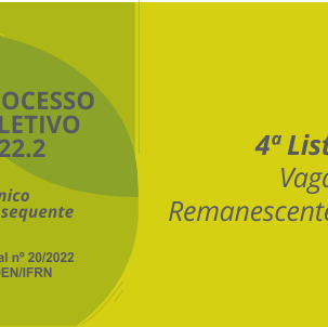 #20639 Publicada 4ª lista de vagas remanescentes dos Cursos Técnicos Subsequentes