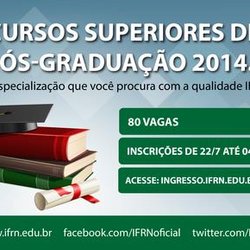 #20751 Divulgada concorrência para os cursos superiores de pós-graduação 2014.2