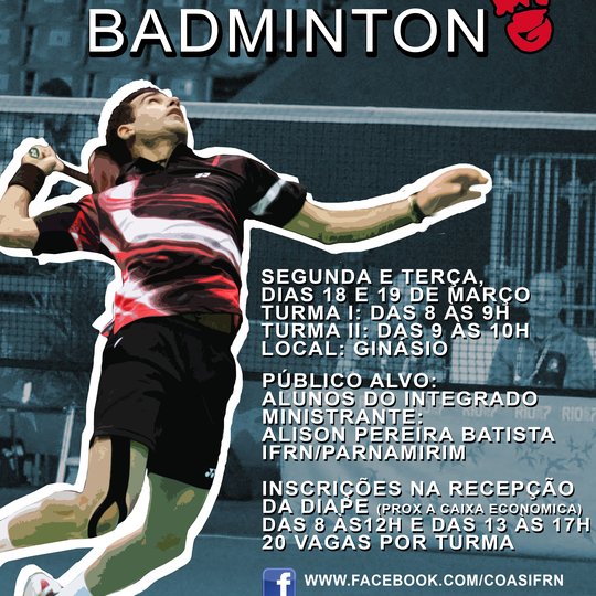 #20871 COAS realiza oficina de Badminton