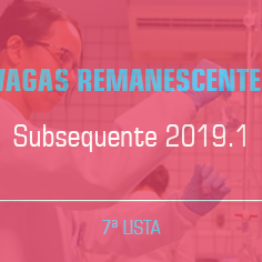 #20873 Divulgada 7ª lista de vagas remanescentes para Técnicos Subsequentes